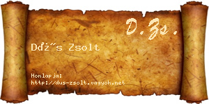 Dús Zsolt névjegykártya