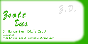 zsolt dus business card